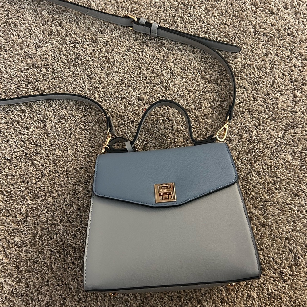 Dune London Slate Blue Two-Tone Handbag